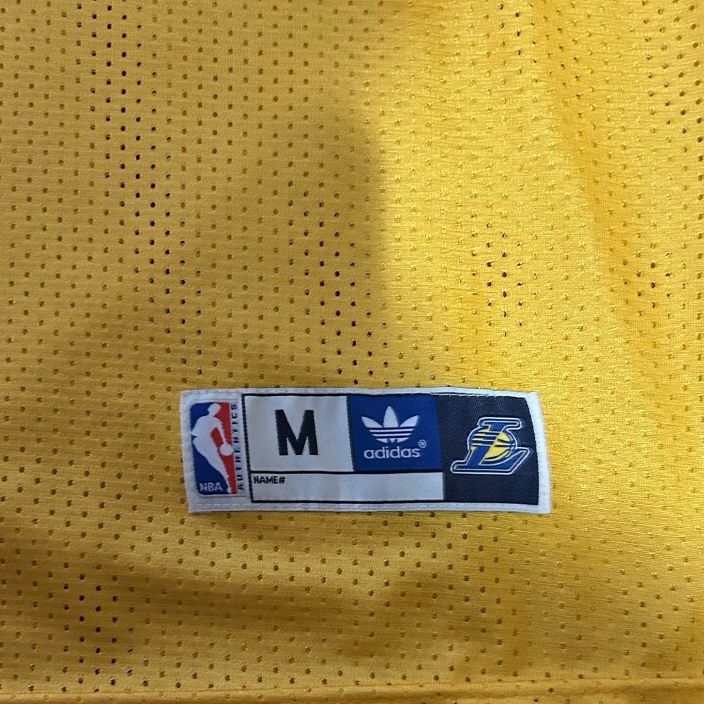 Adidas Yellow Lakers Jersey #32 - Picture 3 of 4
